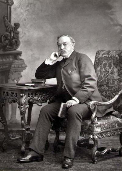 Edmund Yates, journalist and novelist, portrait photograph by Studio Walery