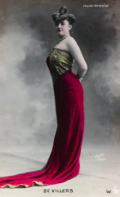 Portrait of a young woman, postcard; 