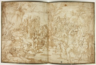 Moses Drawing Water from the Rock by Style of Raymond de Lafage