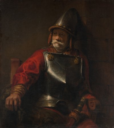 Man in Armor Mars by Style of Rembrandt