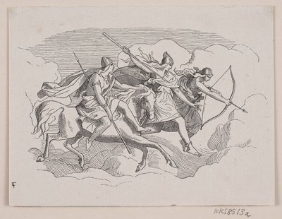 Three Valkyries. Title vignette for the first part, second section by Södergren