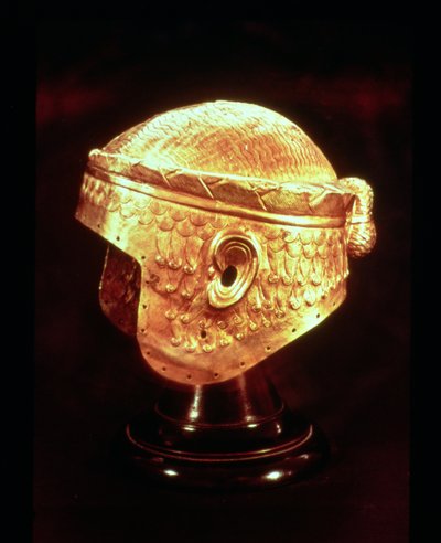 Electrum Helmet of King Mes-Kalem-Dug, c.2500-2400 BC by Sumerian