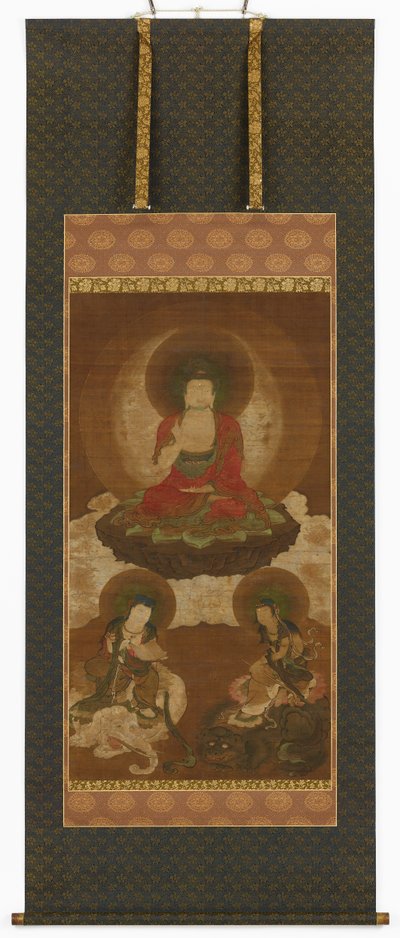 Buddhist Triad: Sakyamuni, Manjusri and Samantabhadra by Sumiyoshi Gukei