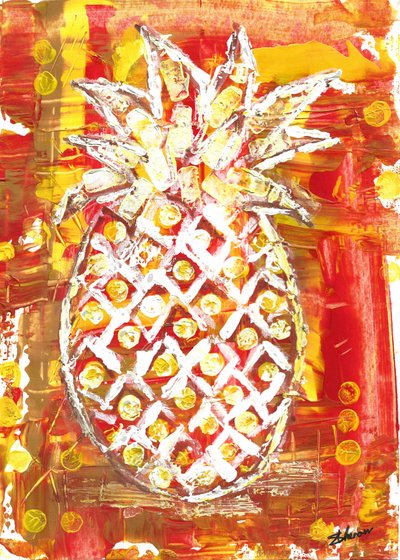 Vibrant Tropical Pineapple by Sunet Theron