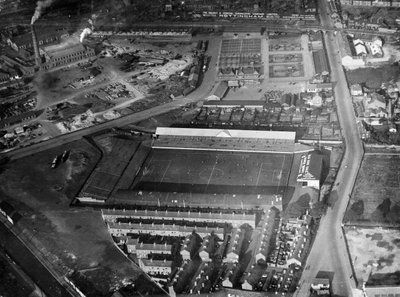 Notts County football ground, Meadow Lane, Nottingham, Nottinghamshire by Surrey Flying Services