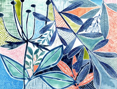 Abstract Botanical Foliage by Susan Black