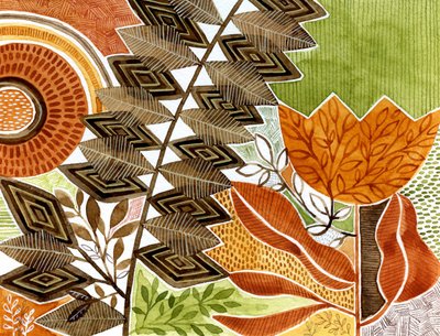 Earthy Botanical Patterns by Susan Black