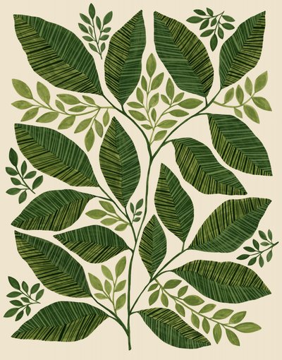 Green Botanical Leaves by Susan Black