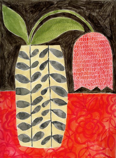 Red Tulip In A Modern Vase by Susan Black
