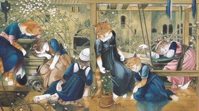 Illustration from Cats Galore! A Compendium of Cultured Cats by Susan Herbert