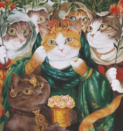 Illustration from Cats Galore! A Compendium of Cultured Cats by Susan Herbert