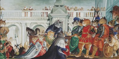 Illustration from Cats Galore! A Compendium of Cultured Cats by Susan Herbert