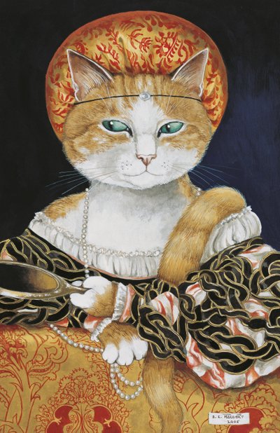 Illustration from Cats Galore! A Compendium of Cultured Cats by Susan Herbert