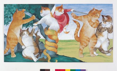 Illustration from Cats Galore! A Compendium of Cultured Cats by Susan Herbert