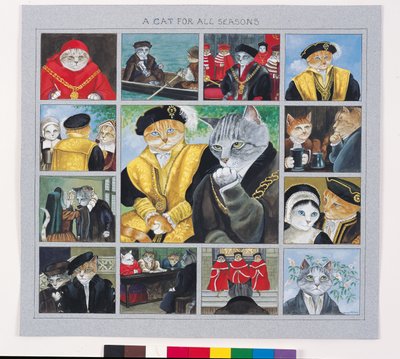 Illustration from Cats Galore! A Compendium of Cultured Cats by Susan Herbert