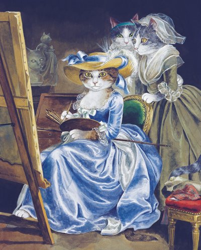 Illustration from Cats Galore! A Compendium of Cultured Cats by Susan Herbert