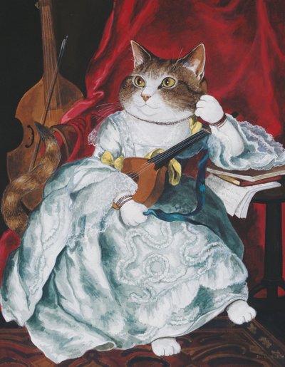 Illustration from Cats Galore! A Compendium of Cultured Cats by Susan Herbert