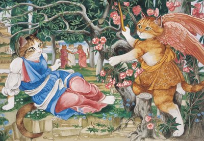 Illustration from Cats Galore! A Compendium of Cultured Cats by Susan Herbert