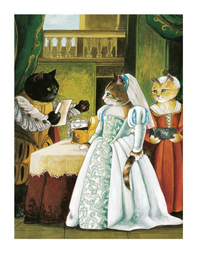 Illustration from Shakespeare Cats: Poster Book by Susan Herbert