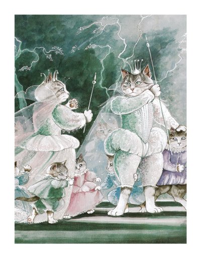 Illustration from Shakespeare Cats: Poster Book by Susan Herbert