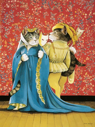 Illustration from Shakespeare Cats: Poster Book by Susan Herbert