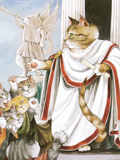 Illustration from Shakespeare Cats: Poster Book by Susan Herbert