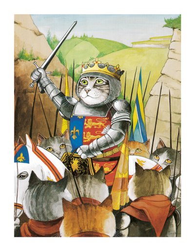 Illustration from Shakespeare Cats: Poster Book by Susan Herbert