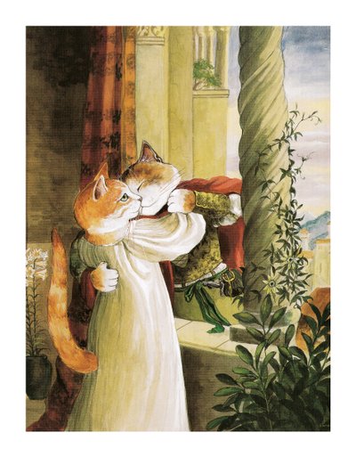 Illustration from Shakespeare Cats: Poster Book by Susan Herbert