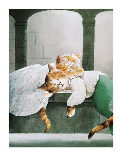Illustration from Shakespeare Cats: Poster Book by Susan Herbert
