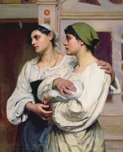 Italian women in church by Susan Isabel Dacre