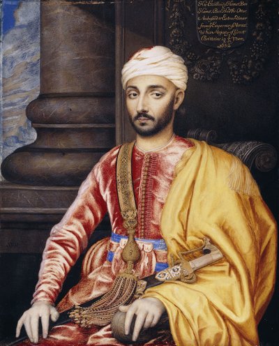 Portrait of His Excellency Hamet Ben Hamet Ben Hadii, Ambassador Extraordinary from the Empire of Morocco by Susan Penelope Rosse