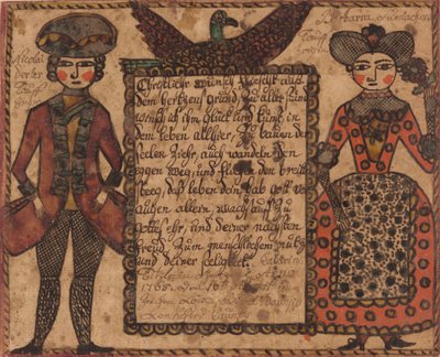 Baptismal Wish for Catarina Titzlir, c.1765 by Sussel Washington