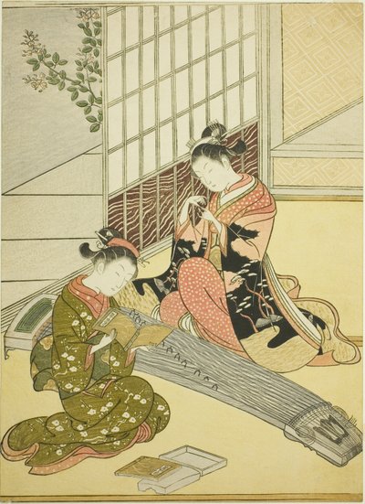 Descending Geese of the Koto Bridges, from the series "Eight Views of the Parlor" by Suzuki Harunobu