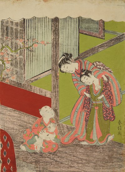Children Playing with a Cat and Mouse by Suzuki Harunobu