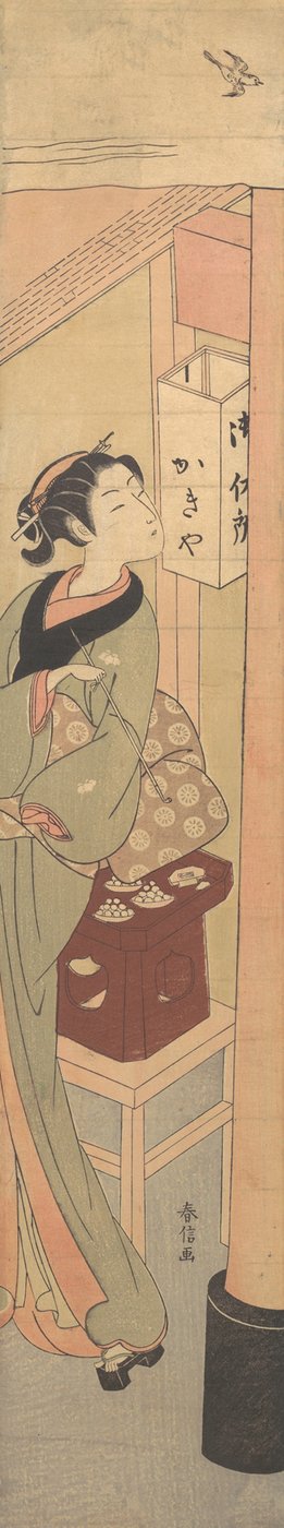 Osen of the Kagiya Teahouse, ca. 1769 by Suzuki Harunobu