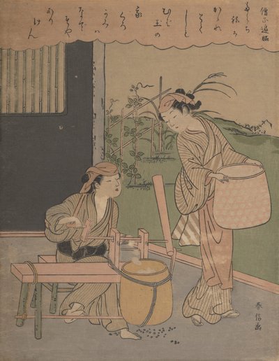 Poem by Henjo Sojo by Suzuki Harunobu