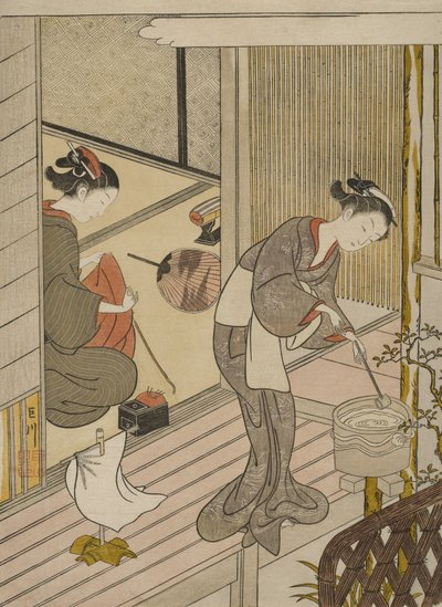 Returning Sails of the Towel Rack by Suzuki Harunobu