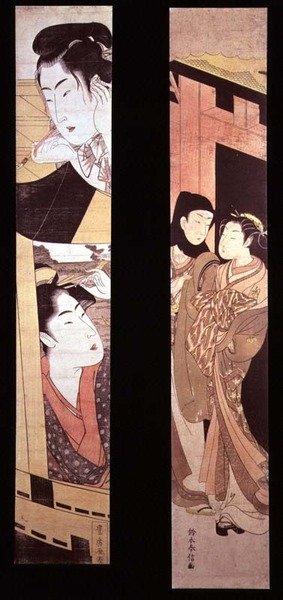 The Assignation: Two Lovers at a Gate by Suzuki Harunobu