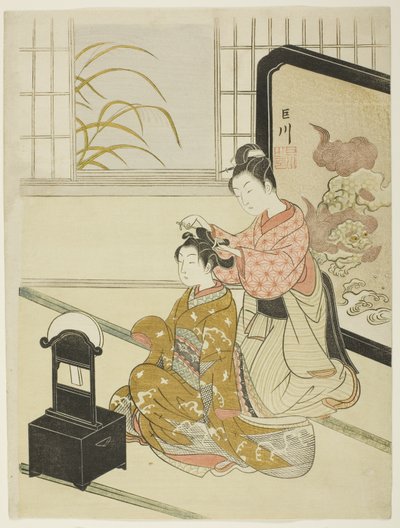 The Autumn Moon in the Mirror, from the series 