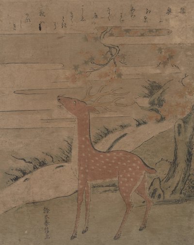 The Cry of the Stag by Suzuki Harunobu