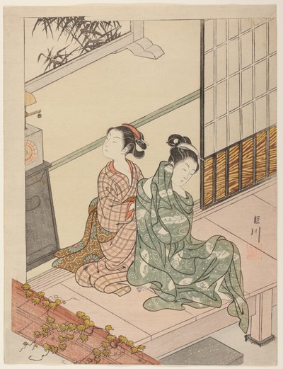 The Evening Bell of the Clock, from the series "Eight Views of the Parlor" by Suzuki Harunobu