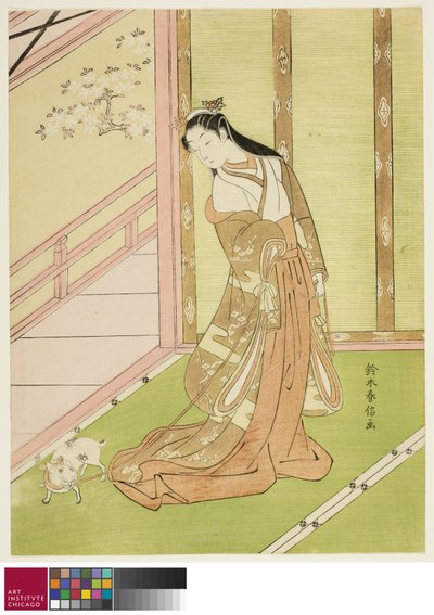 The Third Princess and Her Pet Cat by Suzuki Harunobu