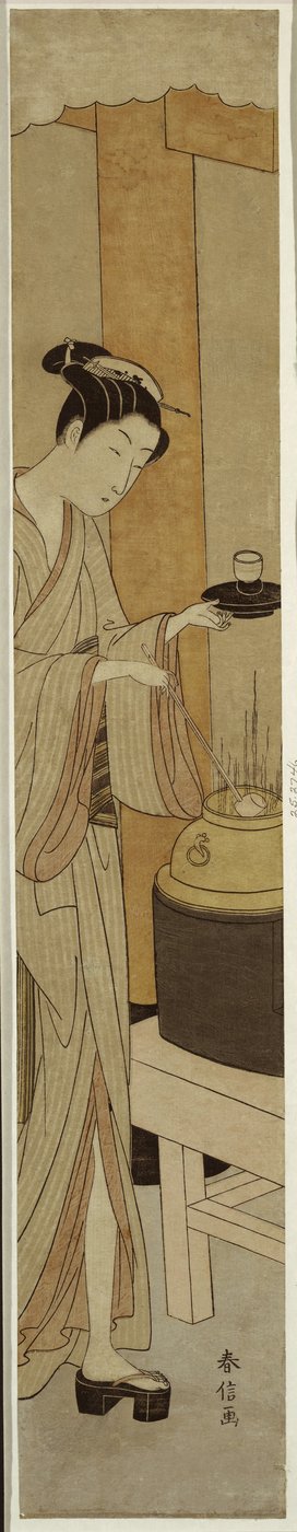 The Waitress Osen of the Kagiya Teahouse, c.1769-70 by Suzuki Harunobu