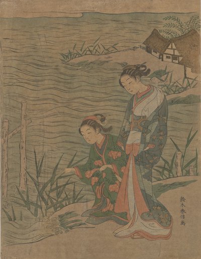 Two Young Ladies at the Shore, ca. 1768 by Suzuki Harunobu