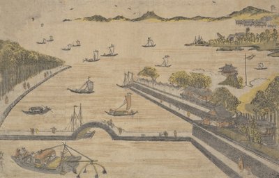 View of Fukagawa, Edo, ca. 1764 by Suzuki Harunobu