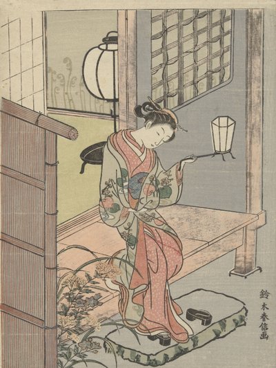 Young Woman with a Lantern, 1765-70 by Suzuki Harunobu