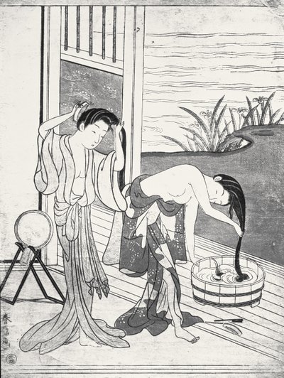 Young Women at Their Toilet by Suzuki Harunobu
