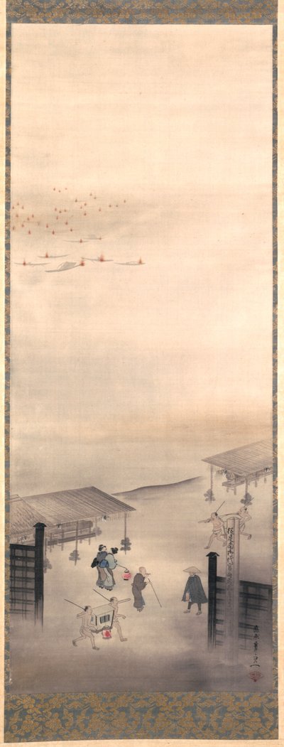 Yoshiwara and Shinagawa, Edo Period by Suzuki Kiitsu