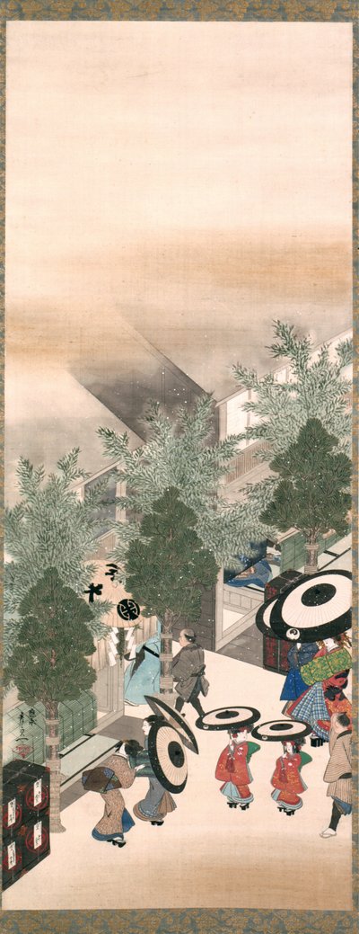 Yoshiwara and Shinagawa, Edo Period by Suzuki Kiitsu