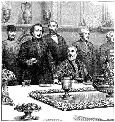Lord Beaconsfield at a Banquet in the Guildhall by Swain